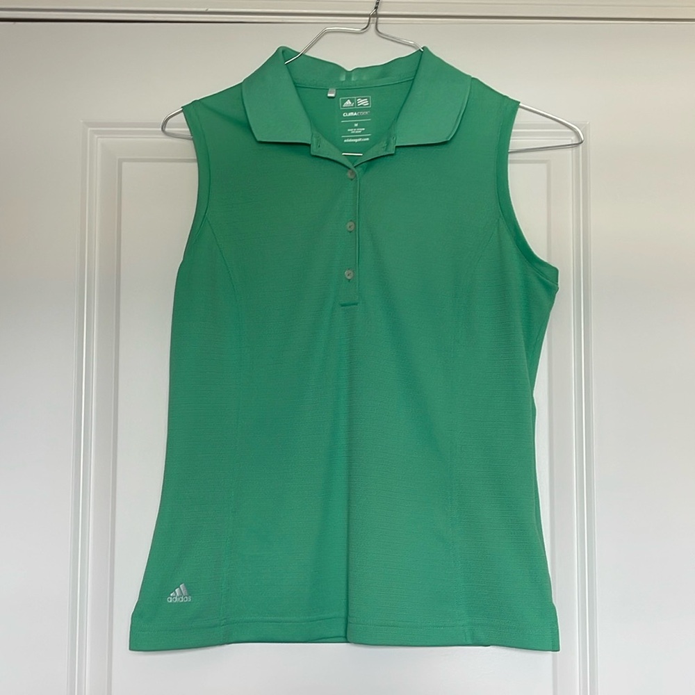 Ladies medium adidas sleeveless golf polo